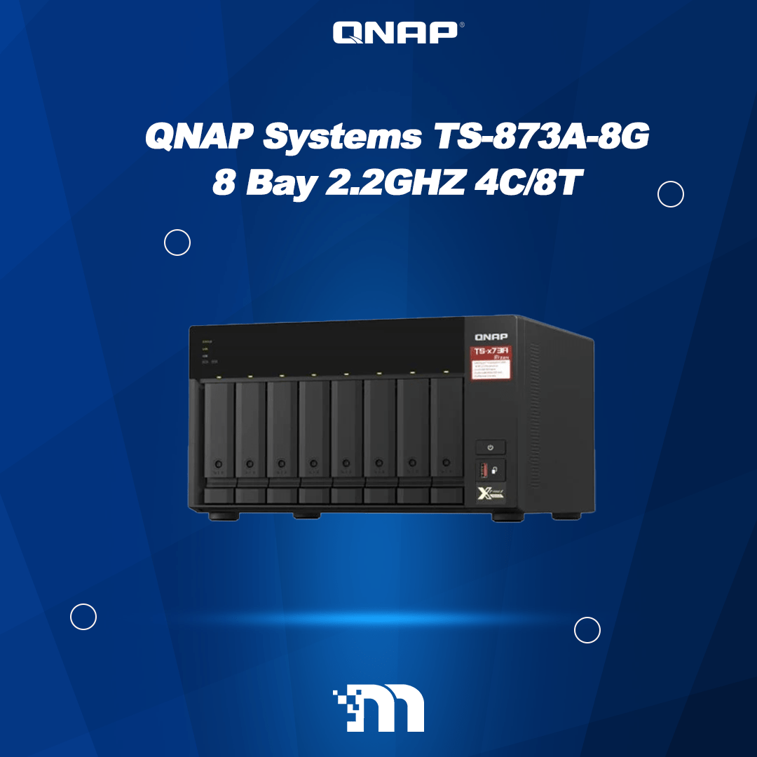 QNAP Systems TS-873A-8G 8 Bay 2.2GHZ 4C/8T EXT - MR BACKUP